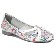 Baleriny - Baleriny Damskie Maciejka Skóra Białe-36 - miniaturka - grafika 1