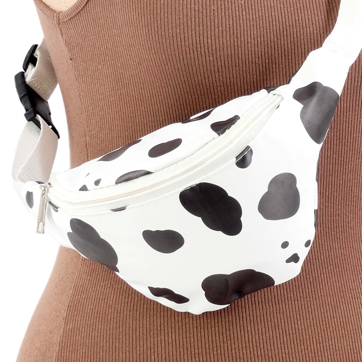 Nerka Saszetka Biodrowa Dla Dziewczynek Krowie Łaty Czarna