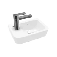 Umywalki - Villeroy & Boch O.novo Umywalka wisząca mała 36x25 cm z otworem na baterię po lewej stronie bez przelewu weiss alpin 43423701 - miniaturka - grafika 1