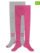 Rajstopy dziecięce - camano Rajstopy (2 pary) w kolorze różowo-szarym - miniaturka - grafika 1