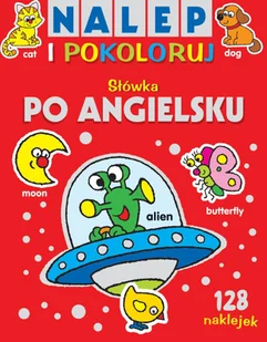 Nalep i pokoloruj. Słówka po angielsku - Pozostałe języki obce - miniaturka - grafika 1