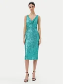 Sukienki - Rinascimento Sukienka koktajlowa CFC0123778003 Zielony Regular Fit - miniaturka - grafika 1