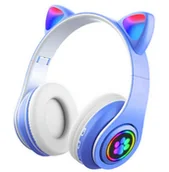 Słuchawki - Zs7C Słuchawki Bt 5.0 Led Niebieskie - miniaturka - grafika 1