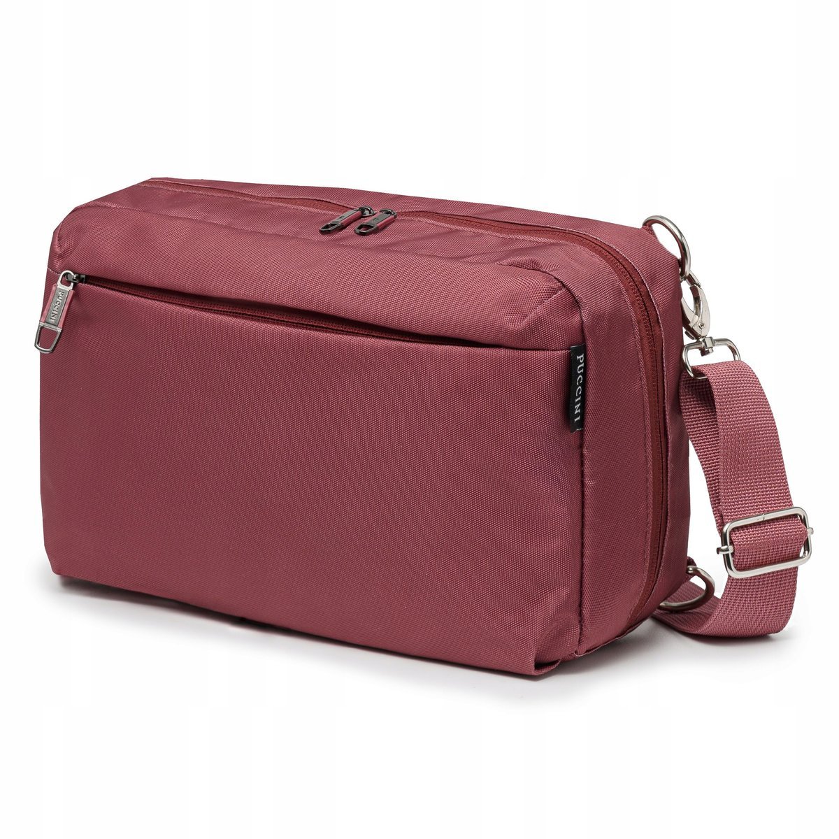 PUCCINI Plecak Damski Męski Miejski Jedno Ramię Sling Bag Czerwony TM249-3B