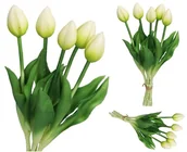 Sztuczne kwiaty - TULIPANY BUKIET TULIPANÓW GUMOWANE GUMOWE SILIKONOWE JAK ŻYWE - miniaturka - grafika 1