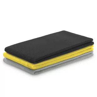 Ręcznik kuchenny LETTY kolor szary tłoczony motyw klasyczny styl klasyczny 50x70 ameliahome - KIT/AH/LETTY/WAFFLE/GREYS&YELLOW/3 - Ręczniki - miniaturka - grafika 1