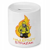 Skarbonki - SKARBONKA DLA STRAŻAKA NAJLEPSZY STRAŻAK PREZENT z Nadrukiem ze Zdjęciem - miniaturka - grafika 1