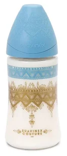 Suavinex Butelka Haute Couture trójprzepływ niebieski 270ml | PONAD 10 TYŚ PRODUKTÓW W ATRAKCYJNYCH CENACH | SZYBKA - Butelki dla niemowląt - miniaturka - grafika 1