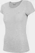 Koszulki i topy damskie - 4f Koszulka damska H4L22-TSD350 Chłodny jasny szary melanż r. S - miniaturka - grafika 1