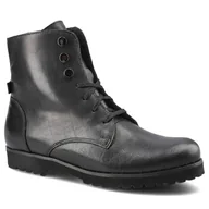 Botki damskie - Czarne Botki Karino Damskie Stylowe Buty Jesienne - miniaturka - grafika 1