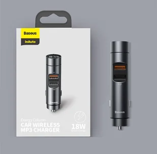 Baseus Transmiter FM Bluetooth 5.0 ładowarka samochodowa 2x USB 3 A 18 W PPS Quick Charge 3.0 AFC FCP srebrny (CCNLZ-C0S) - Transmitery FM - miniaturka - grafika 20