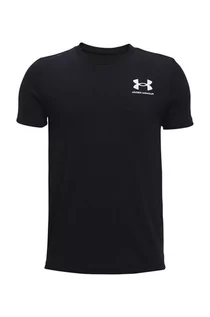 Koszulki dla chłopców - Under Armour T-shirt dziecięcy 1363280 kolor czarny gładki - grafika 1