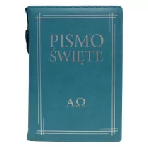 Biblia Warszawsko-Praska Stary i Nowy Testament WDS duża etui zamek turkus - Religia i religioznawstwo - miniaturka - grafika 1
