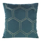 Poszewki na poduszki - Euro Firany Poszewka Eurofirany Velvet BLINK12 Ciemny Turkus 45x45 1216925 - miniaturka - grafika 1