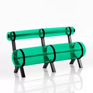 Ławki ogrodowe - ZIBA BENCH 1,5 M ALUMINIUM FRAME GREEN - miniaturka - grafika 1