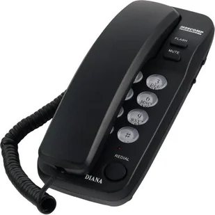 Mescomp Telefon przewodowy Diana czarny - Telefony stacjonarne - miniaturka - grafika 1
