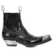 Botki męskie - Buty New Rock M.7950P-C11 Antik Negro Itali Negro West Neg-Acer Tacon Acero-43 - miniaturka - grafika 1