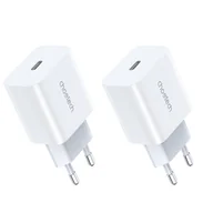 Ładowarki do telefonów - Choetech Choetech ładowarka sieciowa zasilacz EU do szybkiego ładowania USB Typ C Power Delivery 20W 3A biały (PD5005-EU) PD5005-EU - miniaturka - grafika 1