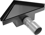 Odpływy liniowe - Mexen Flat wpust podłogowy trójkątny 20 x 20 cm, czarny - 1710320 - miniaturka - grafika 1