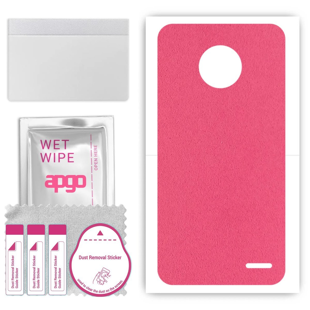 Folia naklejka skórka strukturalna na TYŁ Zamsz do Motorola Moto E4 - Zamsz Różowy - apgo SKINS