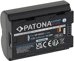 PATONA - Bateria Fuji NP-W235 2250mAh Li-Ion Platinum USB-C charging X-T4 - Baterie i akcesoria - miniaturka - grafika 1