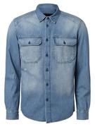 Koszule męskie - Drykorn - Męska koszula jeansowa  Phasmo, niebieski - miniaturka - grafika 1
