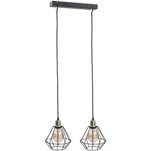 KET Loftowa LAMPA wisząca industrialna OPRAWA druciany ZWIS metalowy złoty KET444 - Lampy sufitowe - miniaturka - grafika 1