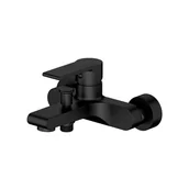 Baterie wannowe i prysznicowe - Cersanit Bateria wannowa ścienna Brasco czarna - miniaturka - grafika 1