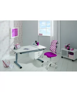 Biurko PAIDI Kinderwelten DIEGO GT, kredowa biel-szary, 130x70 cm - Biurka - miniaturka - grafika 1