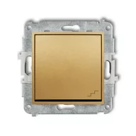 Wyłączniki światła i elektryczne - Karlik Łącznik schodowy MINI złoty 29MWPUS-3 - miniaturka - grafika 1