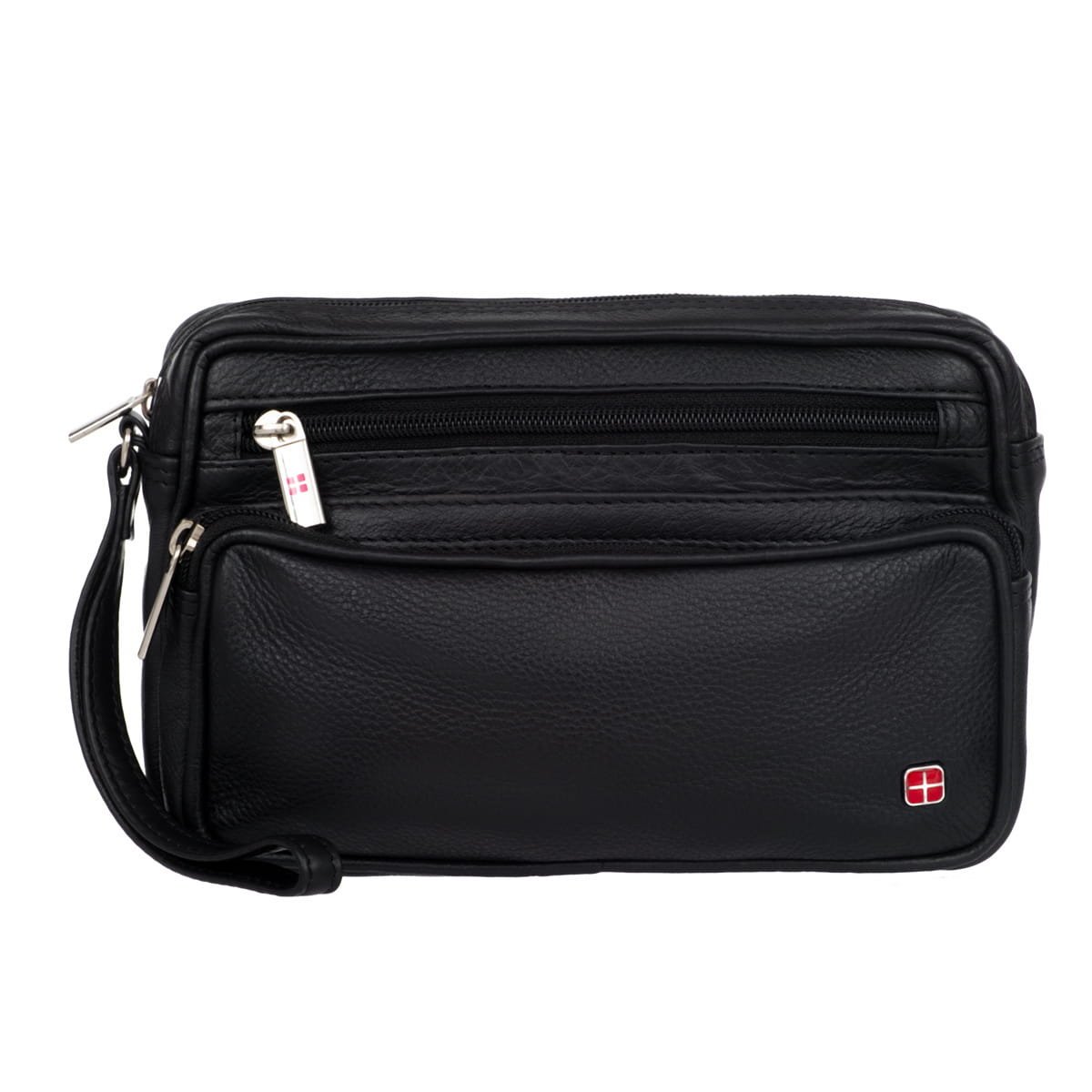 Saszetka Męska Skórzana Dwie Komory Albatross Czarna