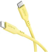 Kable USB - Kabel silikonowy Goobay USB-C, 1,5 m, żółty - miniaturka - grafika 1