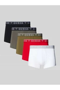 Obcisłe bokserki z paskiem z logo w zestawie 5 szt. - Guess - Majtki damskie - miniaturka - grafika 1