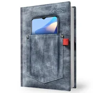 Kalendarze - Kalendarz książkowy 2024 A5 dzienny praktyczny - miniaturka - grafika 1