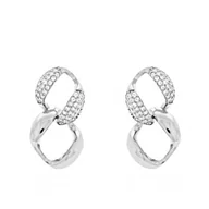 Kolczyki - Kolczyki srebrne rodowane z cyrkoniami - miniaturka - grafika 1