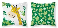 Poszewki na poduszki - Poszewka Bawełniana, 40X40, Zielona Żyrafa, Jdj-0 - miniaturka - grafika 1