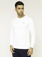 Bluzy męskie - Ralph Lauren Polo Longsleeve 710760121 Biały Slim Fit - miniaturka - grafika 1