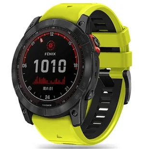 Pasek do GARMIN FENIX 3 / 5X / 3HR / 5X PLUS / 6X / 6X PRO / 7X Tech-Protect IconBand limonkowo-czarne - Akcesoria do smartwatchy - miniaturka - grafika 1