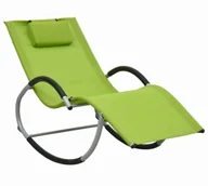Leżaki ogrodowe - Elior Zielony bujany leżak ogrodowy F8-E59 - miniaturka - grafika 1