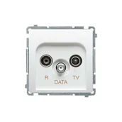 Gniazdka elektryczne - Kontakt Simon Gniazdo RTV / DATA BASIC MODUŁ biały - miniaturka - grafika 1