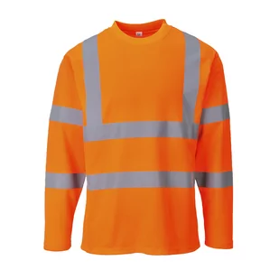 T-shirt ostrzegawczy z długimi rękawami PORTWEST S278 - Pomarańczowy - Odzież robocza - miniaturka - grafika 1