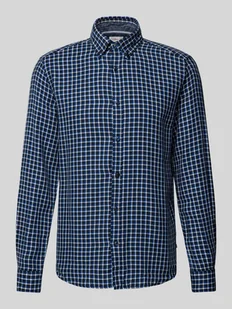 Koszula casualowa o kroju regular fit z fakturowanej bawełny z kołnierzykiem typu button down - Koszule męskie - miniaturka - grafika 1