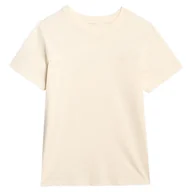 Koszulki sportowe damskie - Koszulka damska 4F Tshirt F2970 Rozmiar: XS / Kolor: beżowy - miniaturka - grafika 1