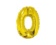 Balony i akcesoria - GoDan Balon foliowy cyfra 0, 14", złota FG-C35Z0 - miniaturka - grafika 1