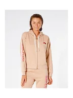 Bluzy damskie - Bluza dresowa damska RIP CURL Wave Shapers Zip Through - beżowy M - miniaturka - grafika 1