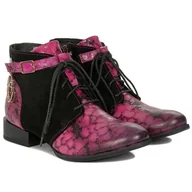 Botki damskie - Trzewiki damskie Maciejka 5743A-15/00-8 RÓŻ+CZARNY R.40 - miniaturka - grafika 1