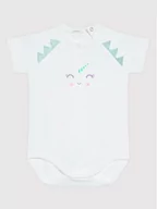 Body dla niemowląt - United Colors Of Benetton Body dziecięce 3P4ZAB001 Biały Regular Fit - miniaturka - grafika 1