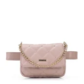 Nerki - Damska torebka nerka pikowana z okrągłymi nitami - miniaturka - grafika 1