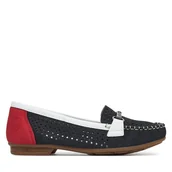 Mokasyny damskie - Mokasyny Rieker 40065-14 Granatowy - miniaturka - grafika 1