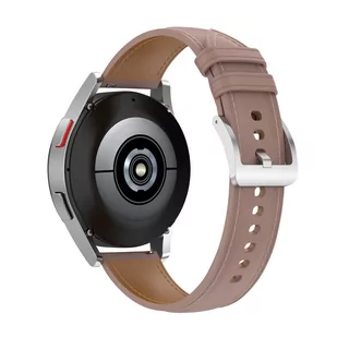 Skórzany pasek do zegarka Galaxy / zegarka Huawei w kolorze beżowym - Akcesoria do smartwatchy - miniaturka - grafika 1